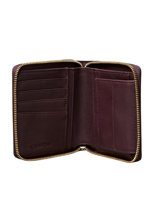 Portafoglio in pelle prugna Calvin Klein | LV04F1044GBAP